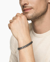 Curb Chain Angular Link Bracelet in Titanium, 8.7mm